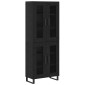 vidaXL Highboard 2 τμχ. Μαύρη Οξυά 69,5 x 34 x 180 εκ.