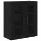 vidaXL Highboard 2 τμχ. Μαύρη Οξυά 69,5 x 34 x 180 εκ.