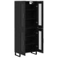 vidaXL Highboard 2 τμχ. Μαύρη Οξυά 69,5 x 34 x 180 εκ.