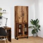 vidaXL Highboard 2 τμχ. Παλιό Ξύλο 69,5 x 34 x 180 εκ.