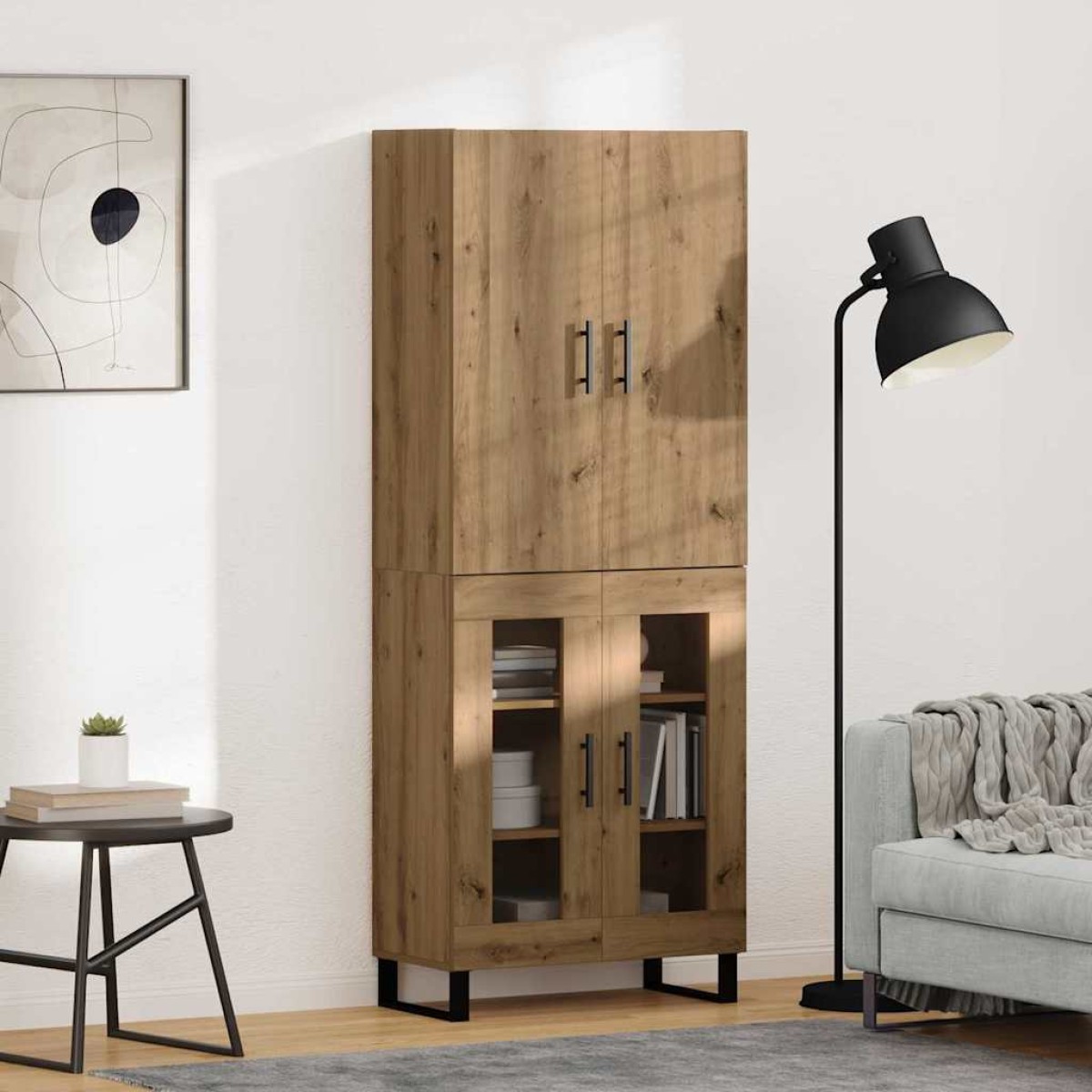 vidaXL Highboard 2 τμχ. Artisan Oak 69,5 x 34 x 180 εκ.