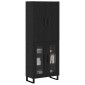 vidaXL Highboard 2 τμχ. Μαύρη Οξυά 69,5 x 34 x 180 εκ.