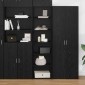 vidaXL Ντουλαπιού (Cabinet) Μαύρη Οξυά 50 x 41 x 185 εκ.
