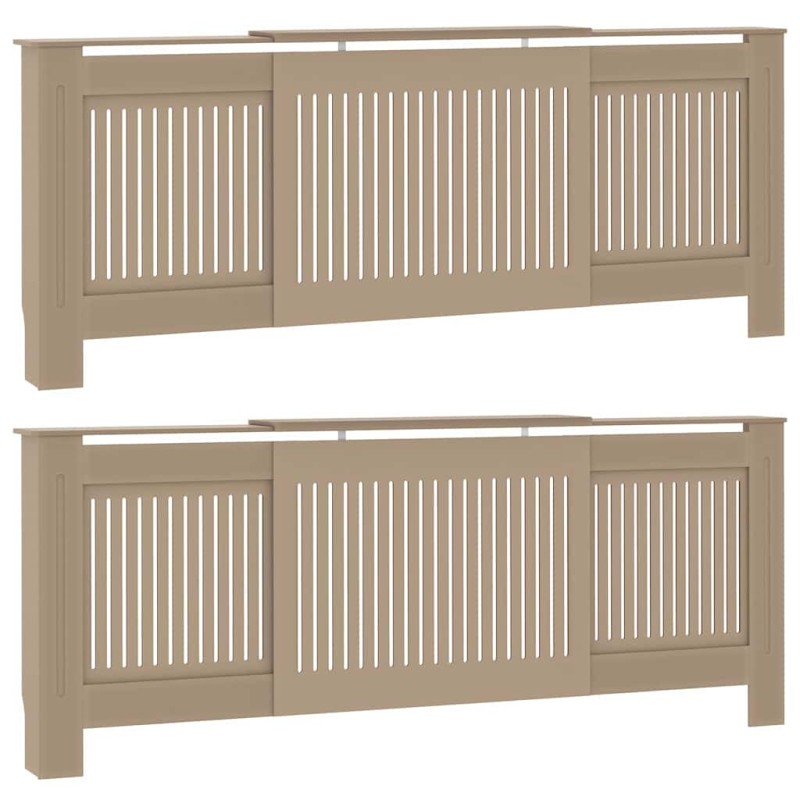 vidaXL Καπάκι Καλοριφέρ 2 τμχ. Sonoma Δρυς 205 x 20,5 x 81,5 εκ.