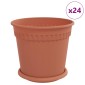 vidaXL Γλάστρες φυτών 24 τμχ. Κεραμιδί Πλαστικό