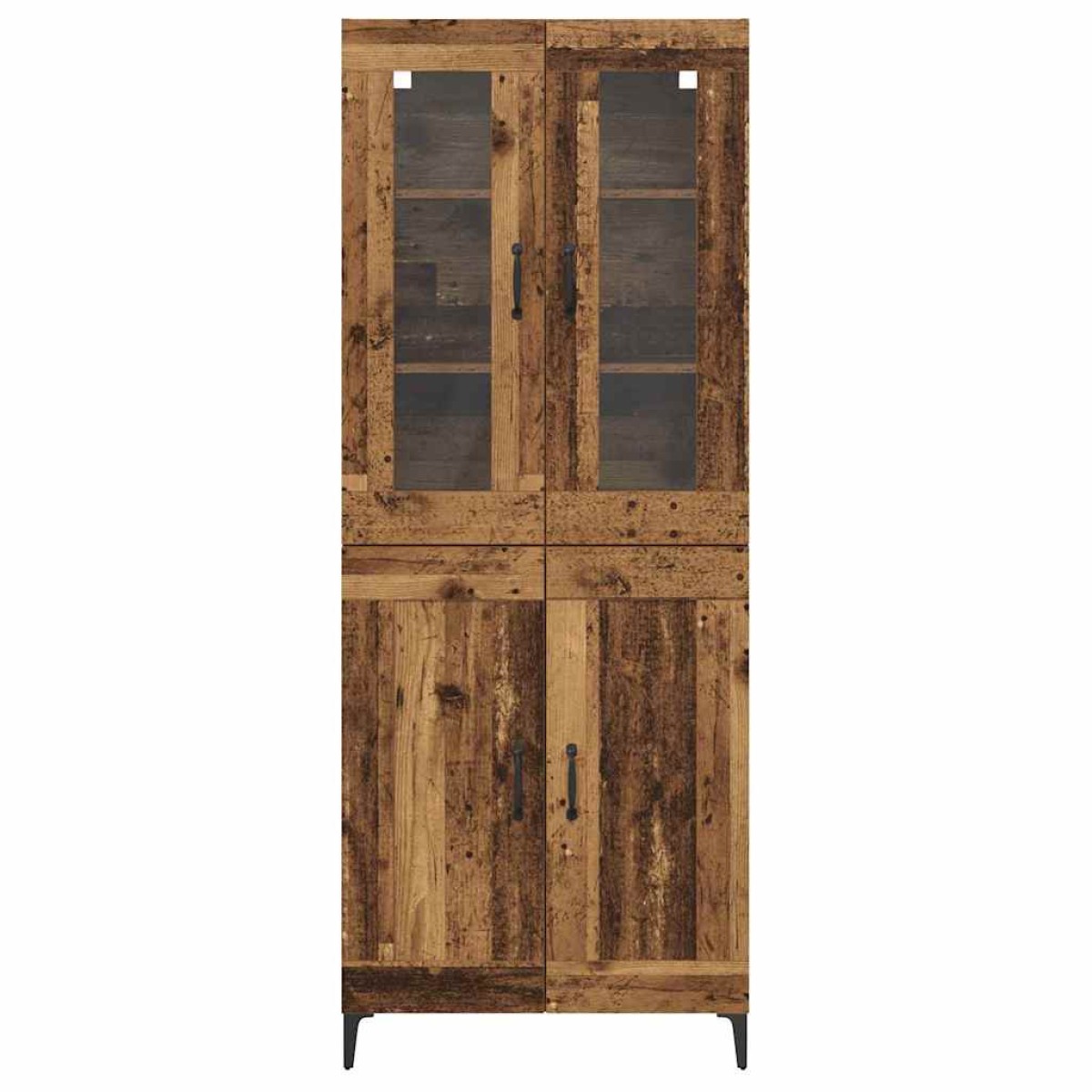 vidaXL Highboard Παλιό Ξύλο 69,5 x 34 x 180 εκ. Επεξεργασμένο Ξύλο