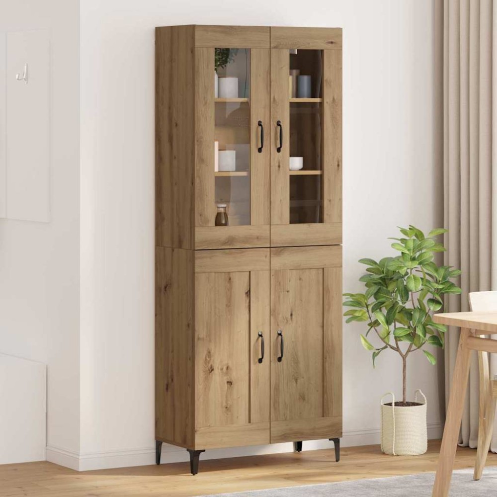 vidaXL Highboard Artisan Oak 69,5 x 34 x 180 εκ. Επεξεργασμένο Ξύλο