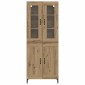 vidaXL Highboard Artisan Oak 69,5 x 34 x 180 εκ. Επεξεργασμένο Ξύλο