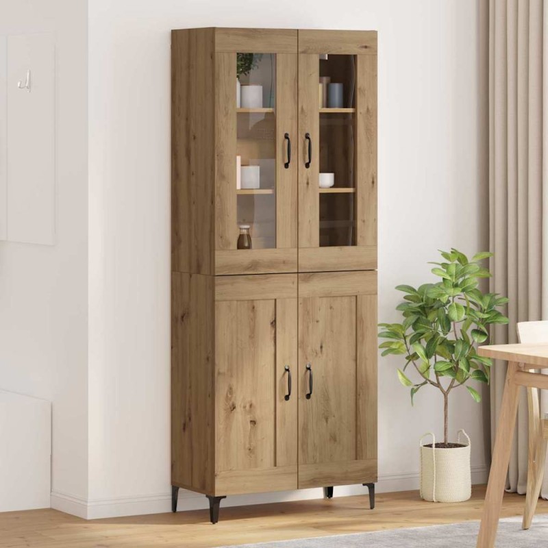 vidaXL Highboard Artisan Oak 69,5 x 34 x 180 εκ. Επεξεργασμένο Ξύλο