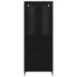 vidaXL Highboard Μαύρη Οξυά 69,5 x 34 x 180 εκ. Επεξεργασμένο Ξύλο