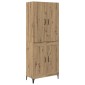 vidaXL Highboard Artisan Oak 69,5 x 34 x 180 εκ. Επεξεργασμένο Ξύλο