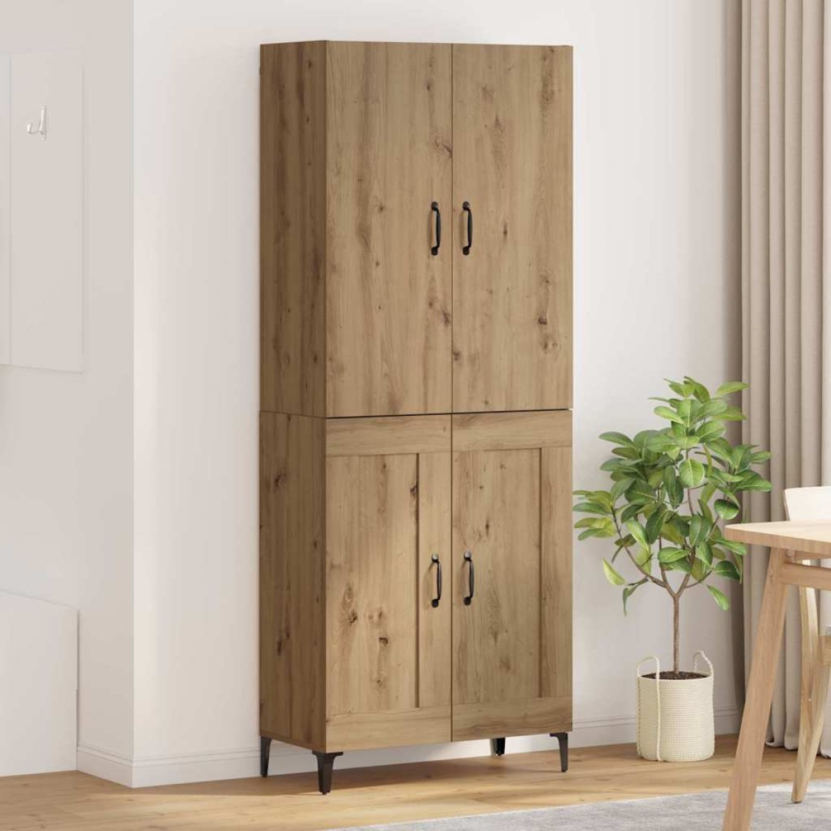 vidaXL Highboard Artisan Oak 69,5 x 34 x 180 εκ. Επεξεργασμένο Ξύλο
