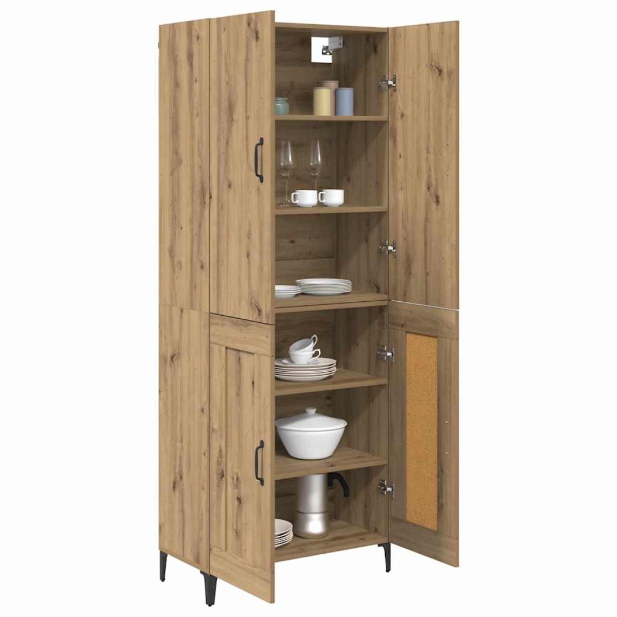 vidaXL Highboard Artisan Oak 69,5 x 34 x 180 εκ. Επεξεργασμένο Ξύλο