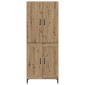 vidaXL Highboard Artisan Oak 69,5 x 34 x 180 εκ. Επεξεργασμένο Ξύλο