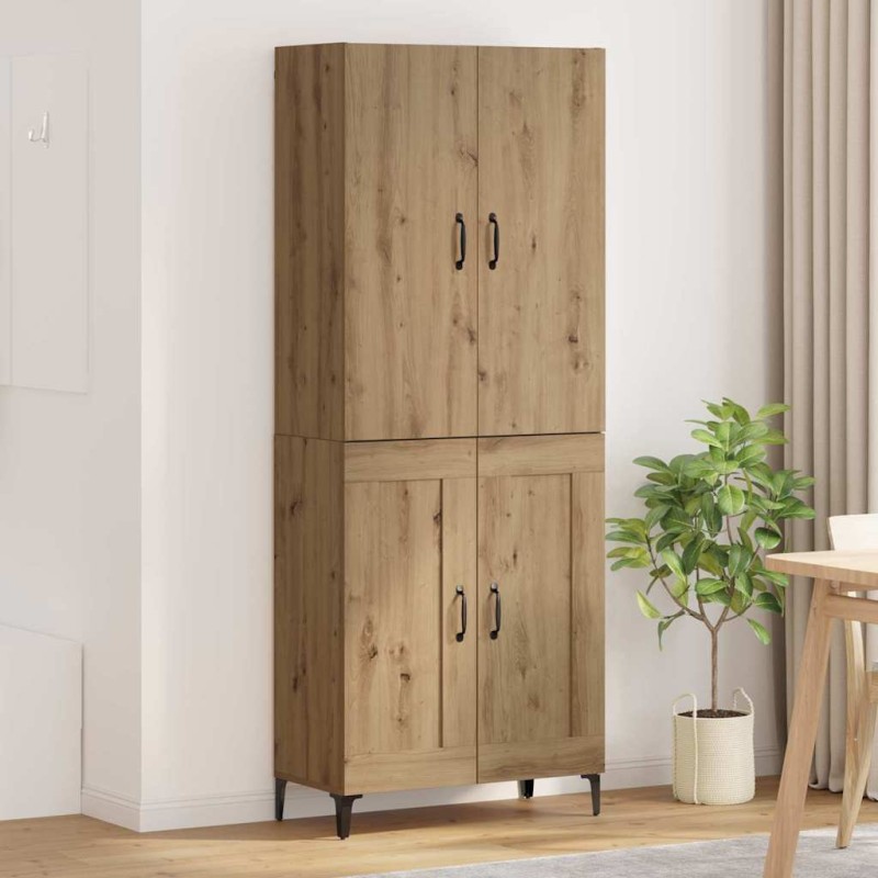 vidaXL Highboard Artisan Oak 69,5 x 34 x 180 εκ. Επεξεργασμένο Ξύλο