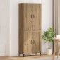 vidaXL Highboard Artisan Oak 69,5 x 34 x 180 εκ. Επεξεργασμένο Ξύλο