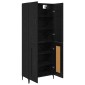 vidaXL Highboard Μαύρη Οξυά 69,5 x 34 x 180 εκ. Επεξεργασμένο Ξύλο