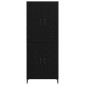 vidaXL Highboard Μαύρη Οξυά 69,5 x 34 x 180 εκ. Επεξεργασμένο Ξύλο