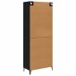 vidaXL Highboard Μαύρη Οξυά 69,5 x 34 x 180 εκ. Επεξεργασμένο Ξύλο