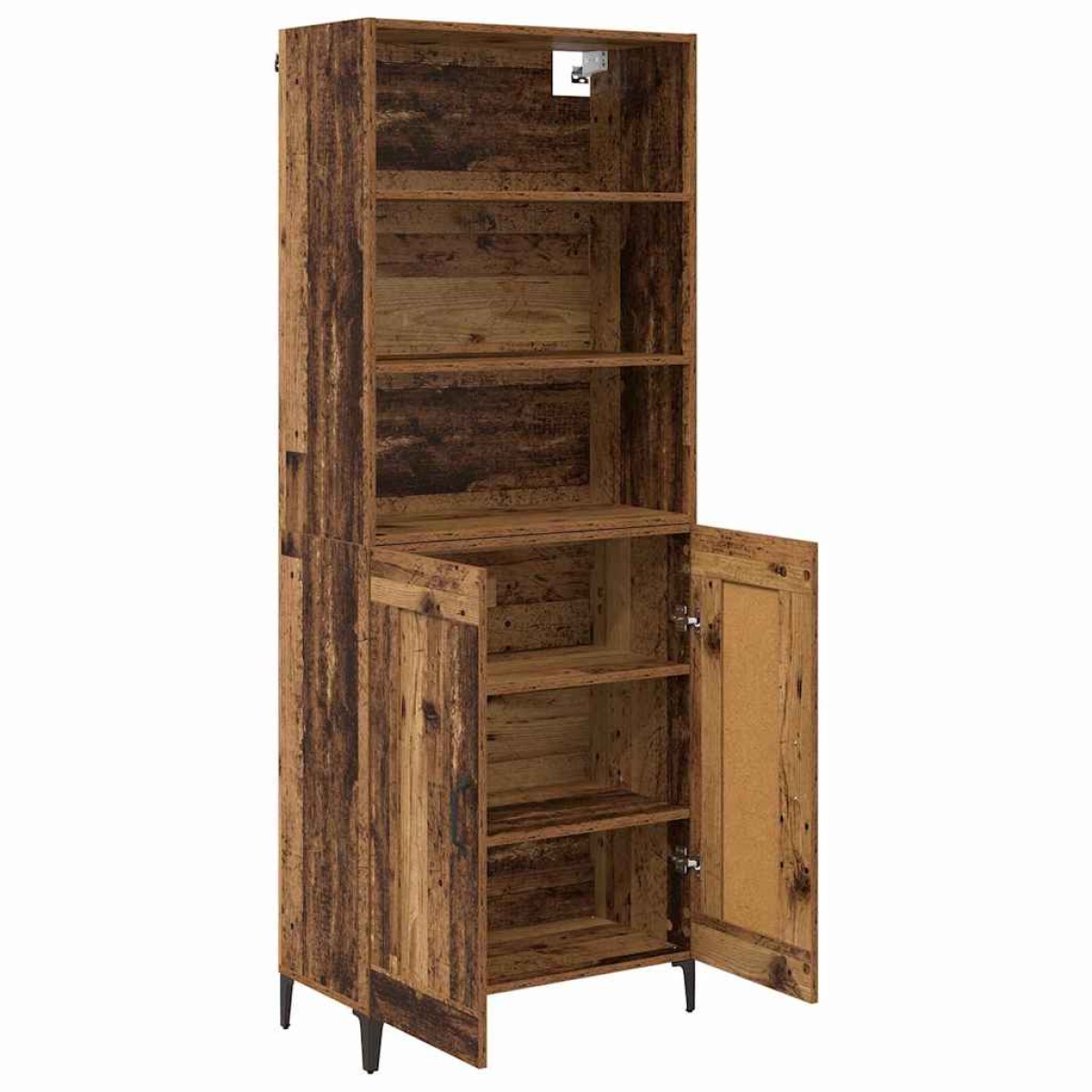 vidaXL Highboard 2 τμχ. Παλαιό ξύλο 69,5 x 34 x 180 εκ.