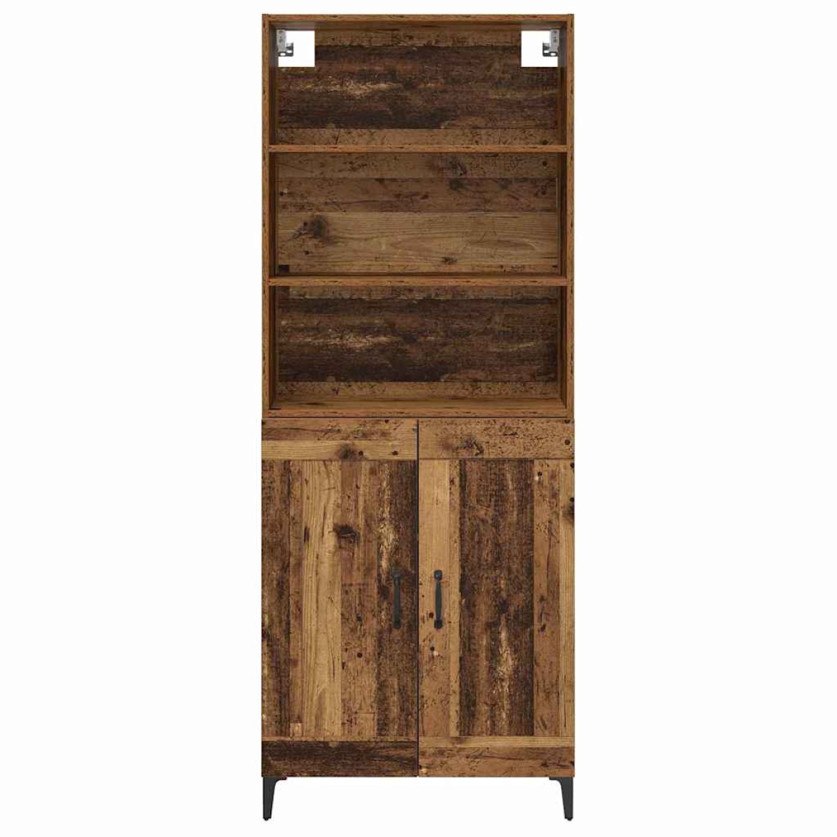 vidaXL Highboard 2 τμχ. Παλαιό ξύλο 69,5 x 34 x 180 εκ.