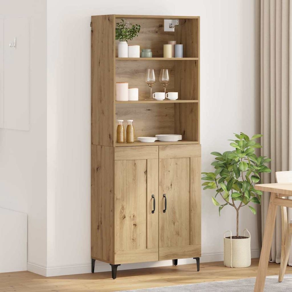 vidaXL Highboard 2 τμχ. artisan δρυς 69,5 x 34 x 180 εκ.