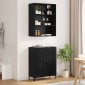 vidaXL Highboard 2 τμχ. Μαύρη δρυς 69,5 x 34 x 180 εκ.