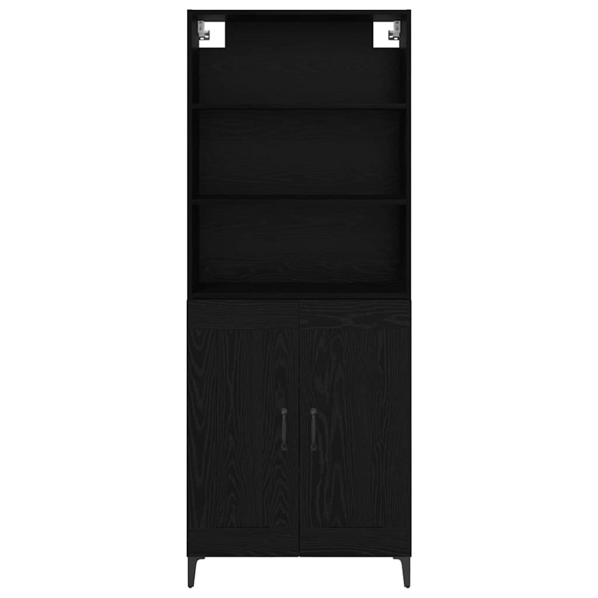 vidaXL Highboard 2 τμχ. Μαύρη δρυς 69,5 x 34 x 180 εκ.