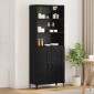 vidaXL Highboard 2 τμχ. Μαύρη δρυς 69,5 x 34 x 180 εκ.