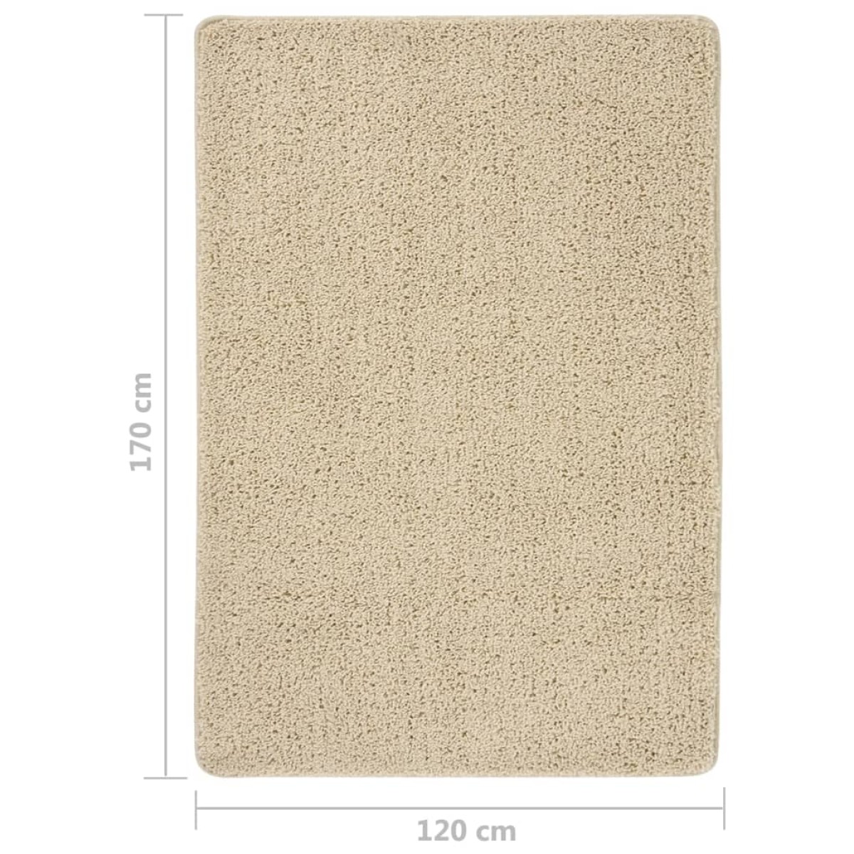 vidaXL Χαλί Shaggy Αντιολισθητικό Κρεμ 120 x 170 εκ.