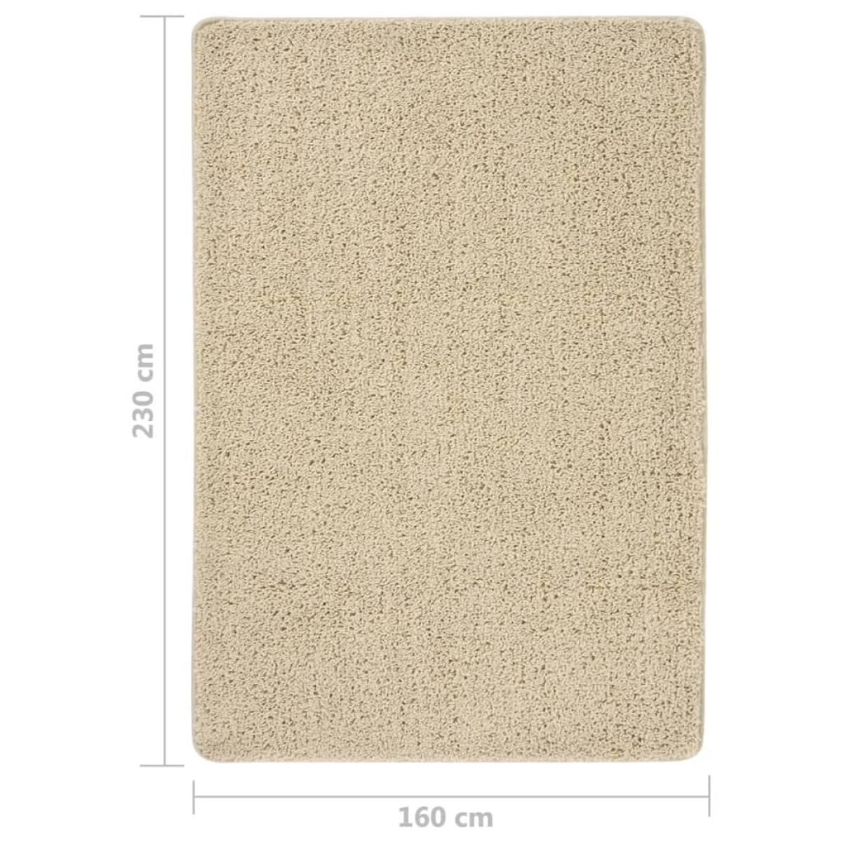 vidaXL Χαλί Shaggy Αντιολισθητικό Κρεμ 160 x 230 εκ.