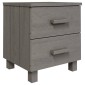 vidaXL Κομοδίνο HAMAR Ανοιχτό Γκρι 40 x 35 x 44,5εκ. Μασίφ Ξύλο Πεύκου