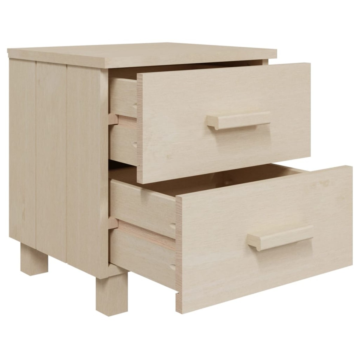 vidaXL Κομοδίνα HAMAR 2 Τεμ. Μελί 40x35x44,5 εκ. Μασίφ Ξύλο Πεύκου