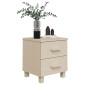 vidaXL Κομοδίνα HAMAR 2 Τεμ. Μελί 40x35x44,5 εκ. Μασίφ Ξύλο Πεύκου
