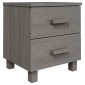 vidaXL Κομοδίνο HAMAR 2 Τεμ. Αν. Γκρι 40x35x44,5εκ. Μασίφ Ξύλο Πεύκου