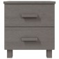 vidaXL Κομοδίνο HAMAR 2 Τεμ. Αν. Γκρι 40x35x44,5εκ. Μασίφ Ξύλο Πεύκου