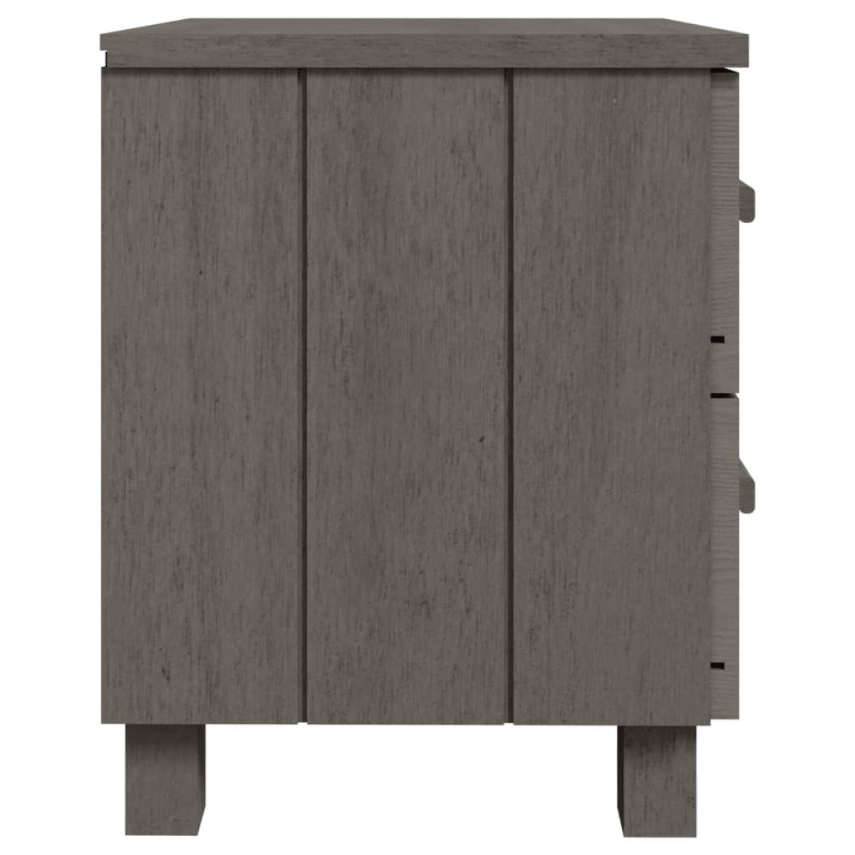 vidaXL Κομοδίνο HAMAR 2 Τεμ. Αν. Γκρι 40x35x44,5εκ. Μασίφ Ξύλο Πεύκου