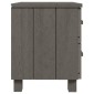 vidaXL Κομοδίνο HAMAR 2 Τεμ. Αν. Γκρι 40x35x44,5εκ. Μασίφ Ξύλο Πεύκου
