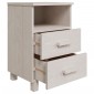 vidaXL Κομοδίνο HAMAR 2 Τεμ. Λευκά 40 x 35 x 62 εκ. Μασίφ Ξύλο Πεύκου