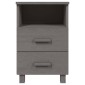 vidaXL Κομοδίνο HAMAR 2 Τεμ. Αν. Γκρι 40x35x62 εκ. Μασίφ Ξύλο Πεύκου
