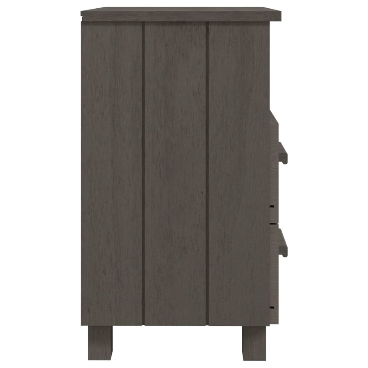 vidaXL Κομοδίνο HAMAR 2 Τεμ. Αν. Γκρι 40x35x62 εκ. Μασίφ Ξύλο Πεύκου