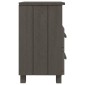 vidaXL Κομοδίνο HAMAR 2 Τεμ. Αν. Γκρι 40x35x62 εκ. Μασίφ Ξύλο Πεύκου