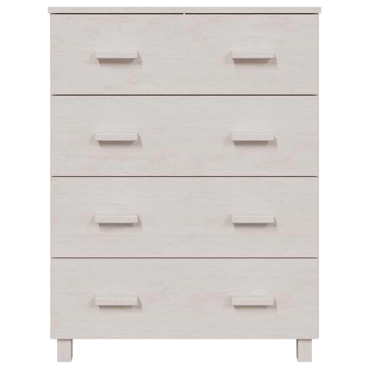 vidaXL Συρταριέρα HAMAR Λευκή 79 x 40 x 103,5εκ. από Μασίφ Ξύλο Πεύκου