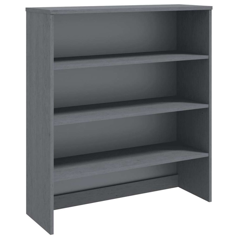 vidaXL Πάνω Μέρος Ντουλαπιού HAMAR Γκρι 90x30x100 εκ. Μασίφ Πεύκο