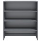 vidaXL Πάνω Μέρος Ντουλαπιού HAMAR Γκρι 90x30x100 εκ. Μασίφ Πεύκο
