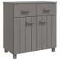 vidaXL Ντουλάπι Αποθήκευσης Ανοιχτό Γκρι 79x40x80 εκ Μασίφ Ξύλο Πεύκου