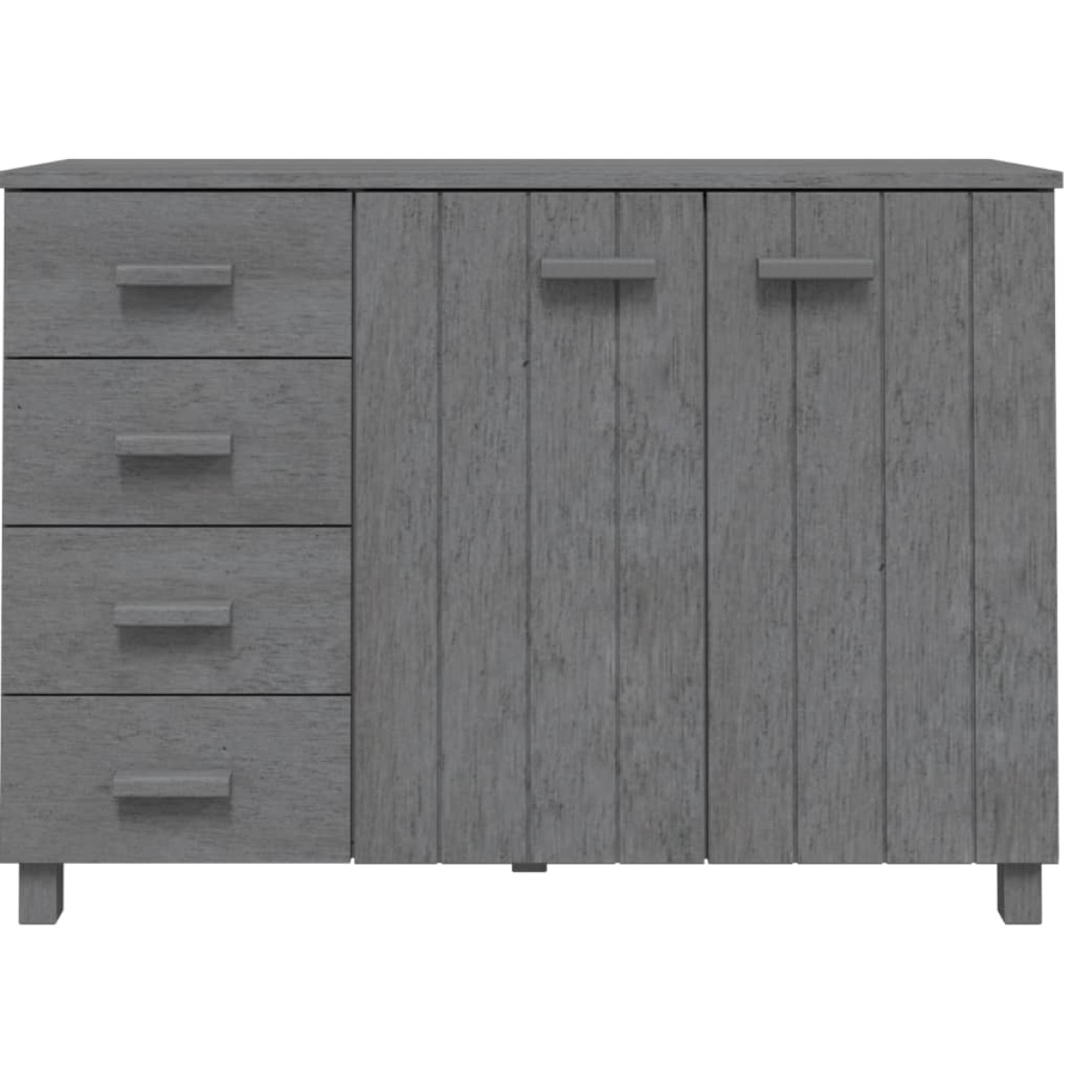 vidaXL Συρταριέρα HAMAR Σκ. Γκρι 113 x 40 x 80εκ. Μασίφ Ξύλο Πεύκου