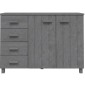 vidaXL Συρταριέρα HAMAR Σκ. Γκρι 113 x 40 x 80εκ. Μασίφ Ξύλο Πεύκου