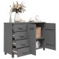 vidaXL Συρταριέρα HAMAR Σκ. Γκρι 113 x 40 x 80εκ. Μασίφ Ξύλο Πεύκου