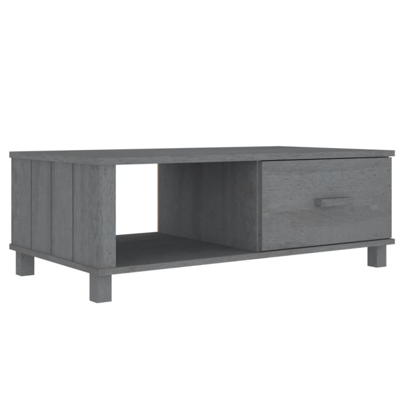 vidaXL Τραπεζάκι Σαλονιού HAMAR Σκ. Γκρι 100x55x35εκ Μασίφ Ξύλο Πεύκου